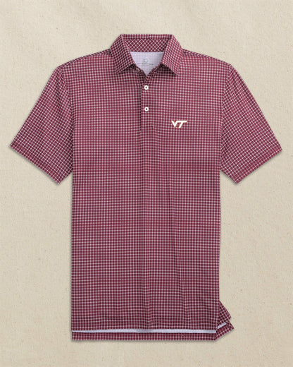 Virginia Tech Hokies Dunes Edge Plaid Polo