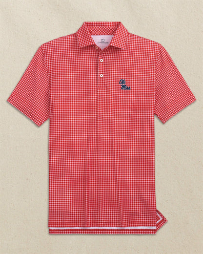 Ole Miss Rebels Driver Dunes Edge Plaid Polo