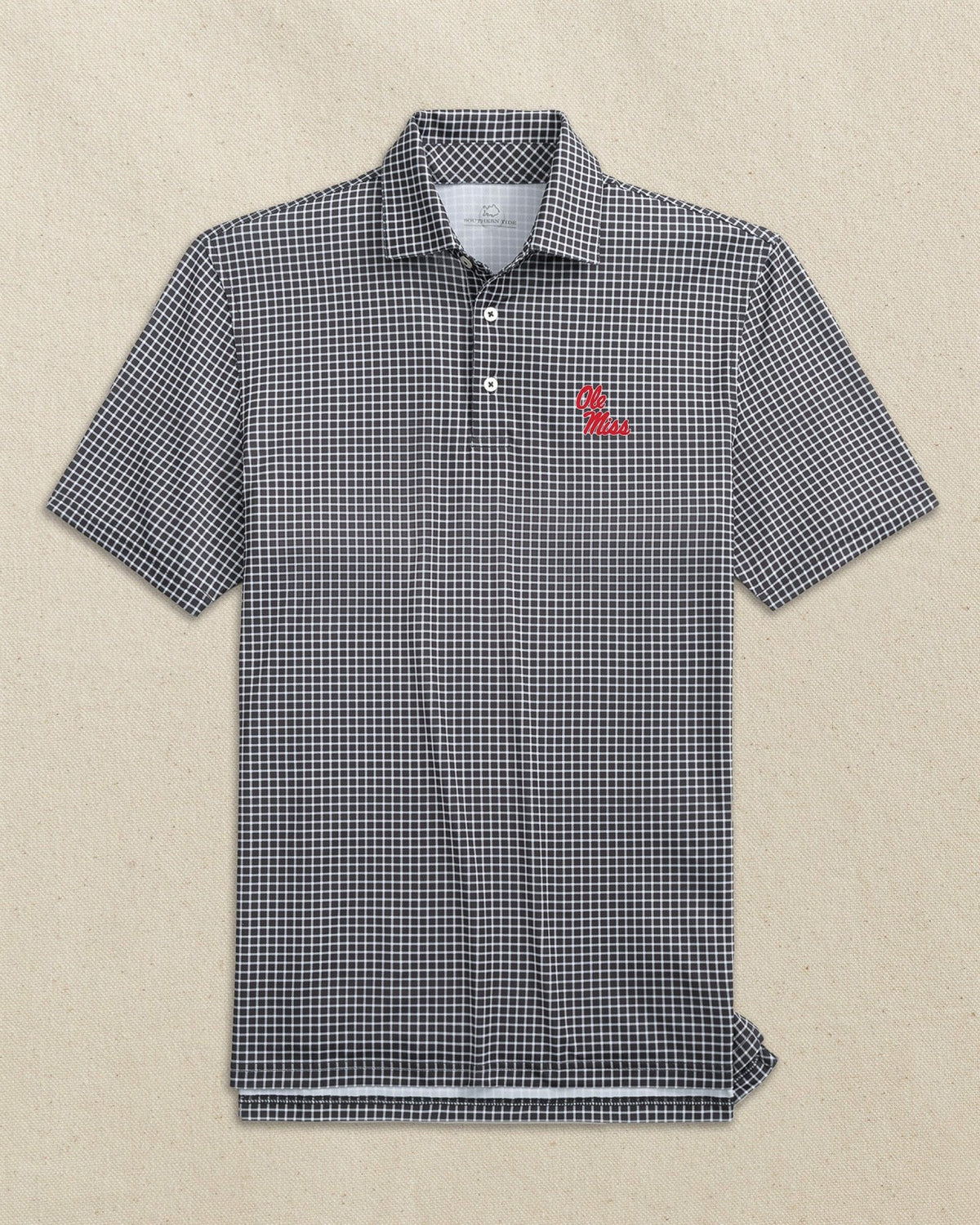 Ole Miss Rebels Driver Dunes Edge Plaid Polo