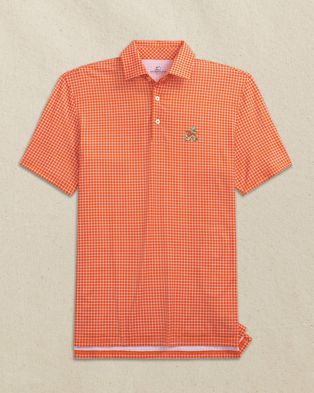 Miami Sebastian the Ibis Dunes Edge Plaid Polo