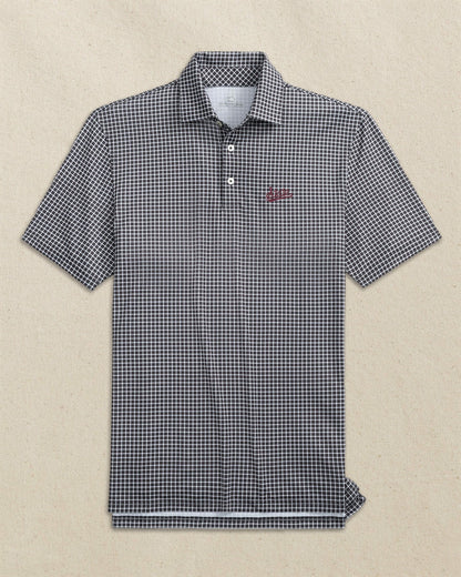 Mississippi State Script Dunes Edge Plaid Polo