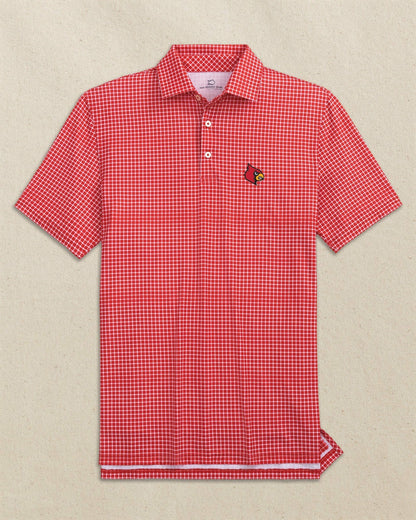 Louisville Cardinals Dunes Edge Plaid Polo