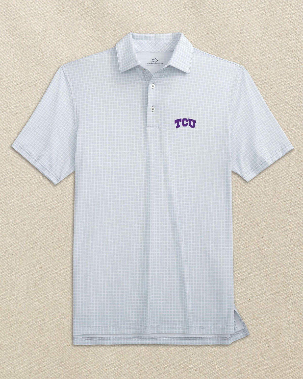 TCU Horned Frogs Driver Dunes Edge Plaid Polo