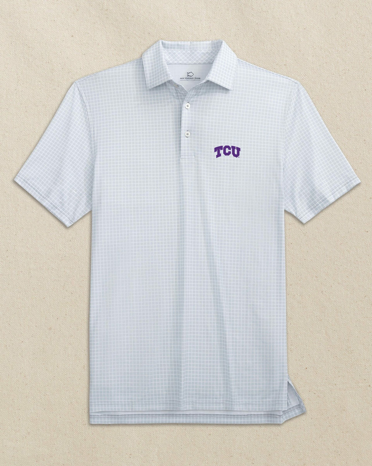 TCU Horned Frogs Driver Dunes Edge Plaid Polo