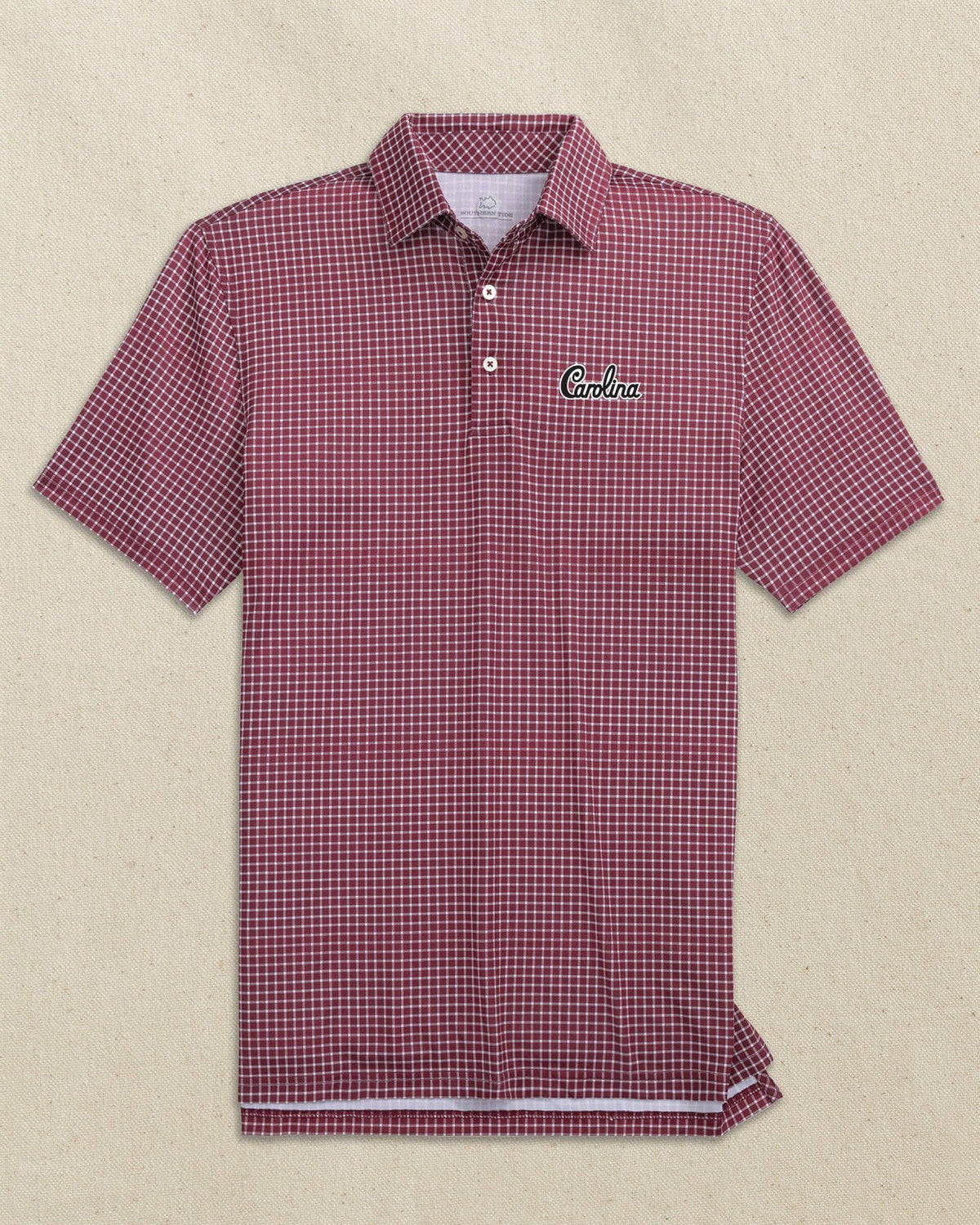 Carolina Gamecocks Driver Dunes Edge Plaid Polo