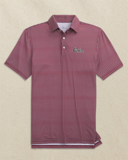 Carolina Gamecocks Driver Dunes Edge Plaid Polo