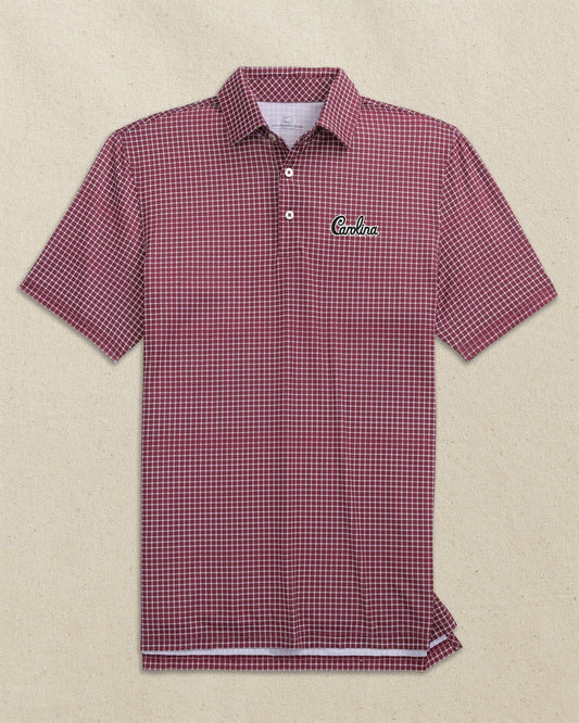 Carolina Gamecocks Driver Dunes Edge Plaid Polo