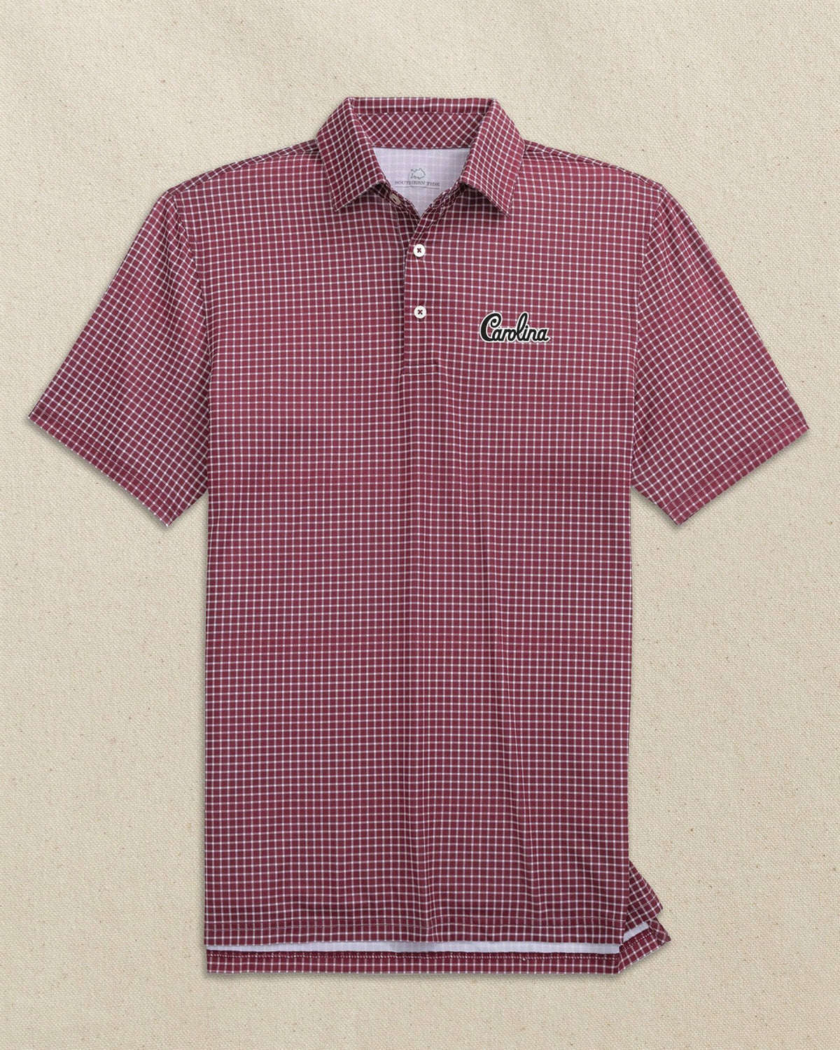 Carolina Gamecocks Driver Dunes Edge Plaid Polo