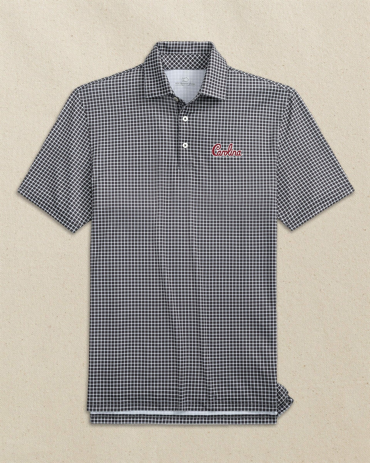 Carolina Gamecocks Driver Dunes Edge Plaid Polo
