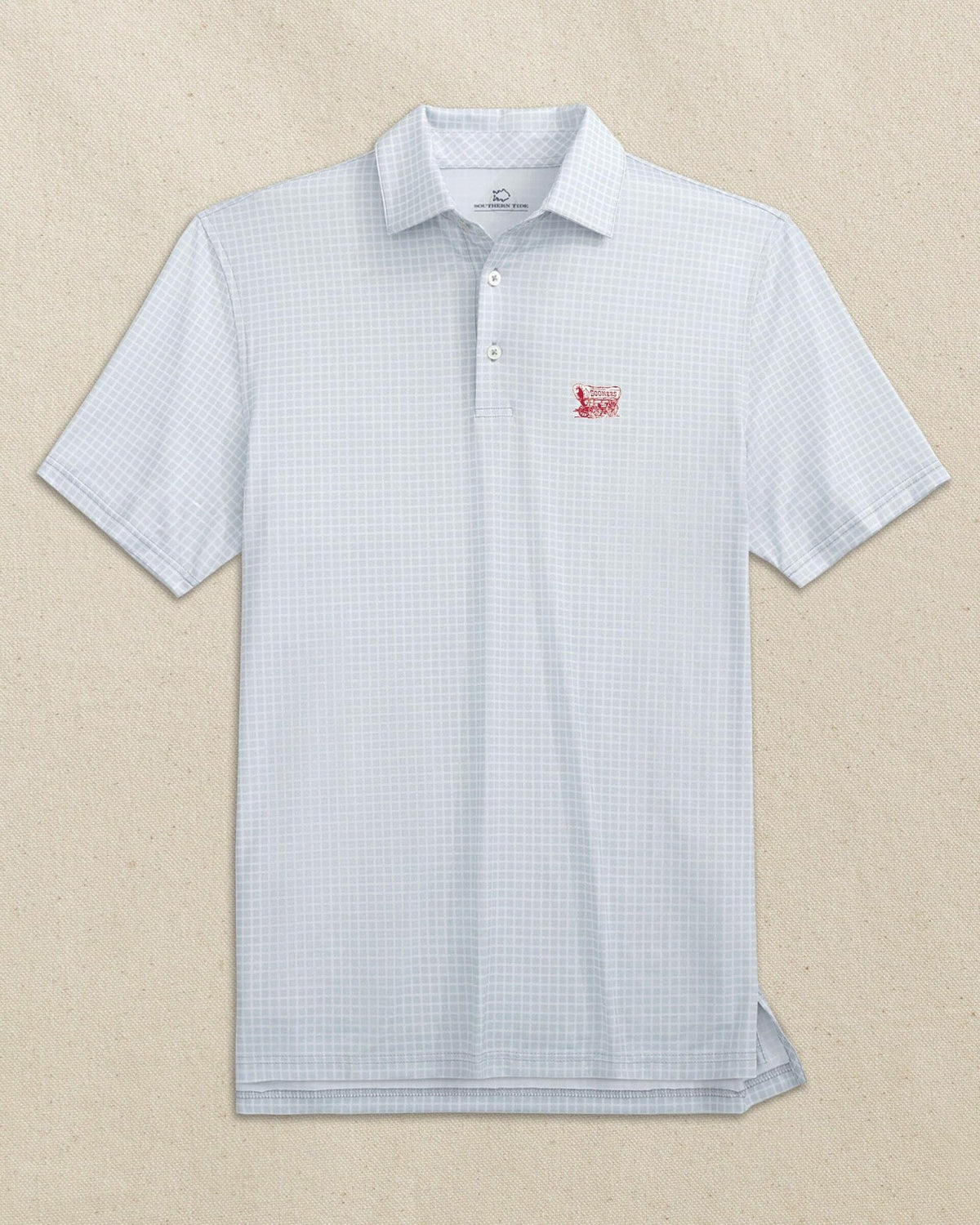 Oklahoma Sooner Schooner Dunes Edge Plaid Polo