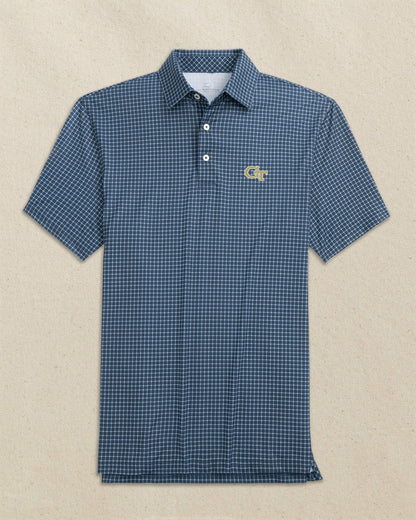 Georgia Tech Driver Dunes Edge Plaid Polo