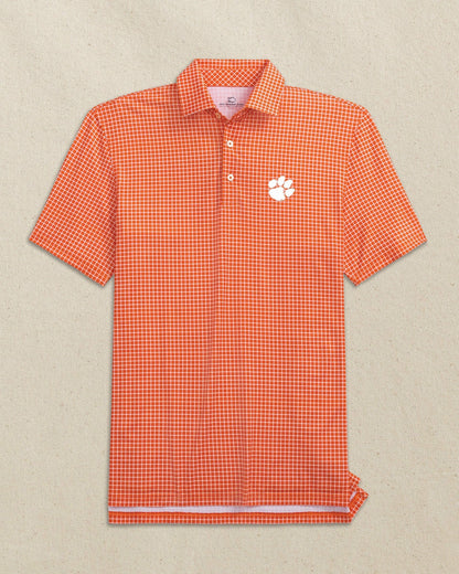 Clemson Tigers Driver Dunes Edge Plaid Polo