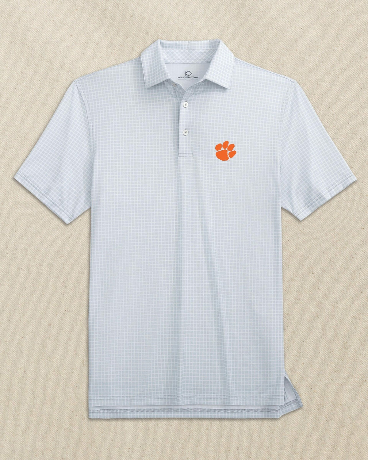 Clemson Tigers Driver Dunes Edge Plaid Polo