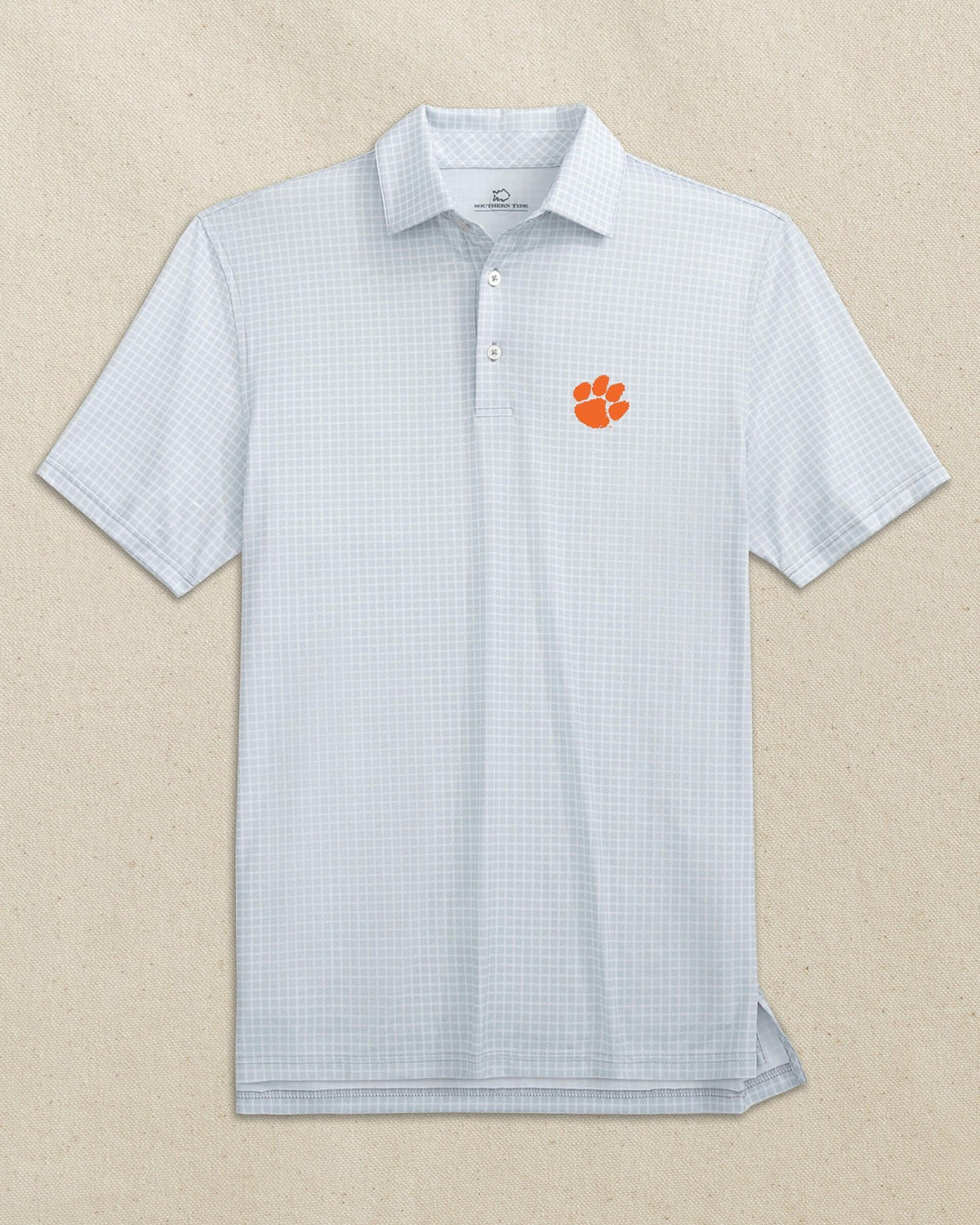 Clemson Tigers Driver Dunes Edge Plaid Polo