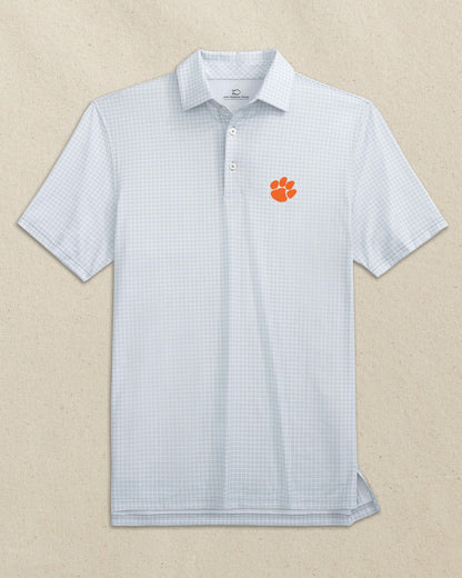 Clemson Tigers Driver Dunes Edge Plaid Polo