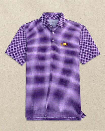 LSU Tigers Driver Dunes Edge Plaid Polo