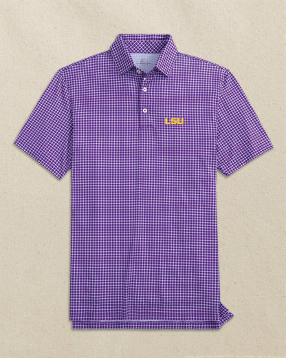 LSU Tigers Driver Dunes Edge Plaid Polo