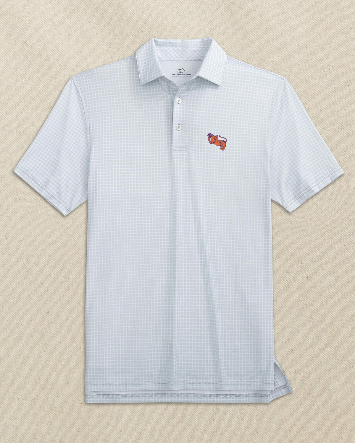 Clemson Gentleman Tiger Dunes Edge Plaid Polo
