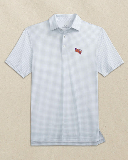 Clemson Gentleman Tiger Dunes Edge Plaid Polo