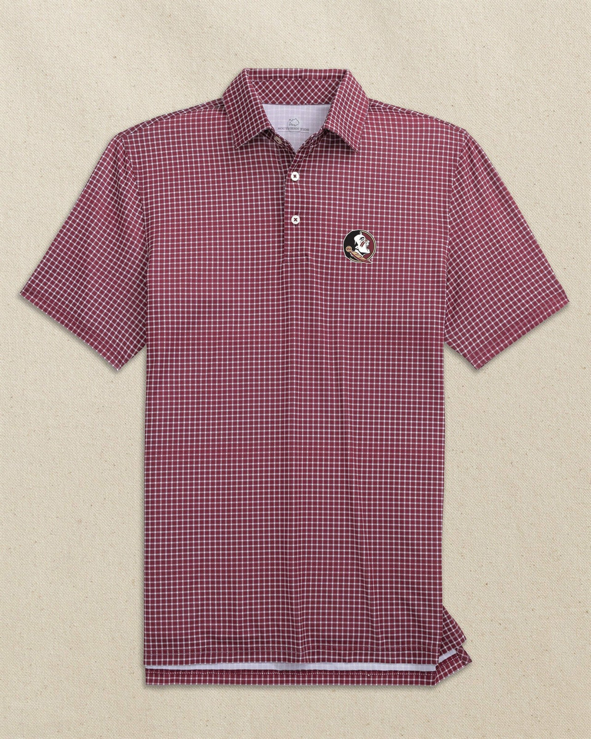 FSU Seminoles Driver Dunes Edge Plaid Polo