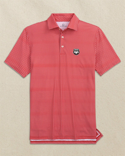 Georgia Bulldogs Head Dunes Edge Plaid Polo