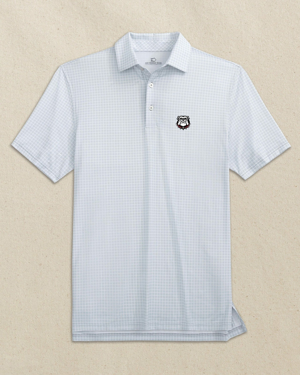 Georgia Bulldogs Head Dunes Edge Plaid Polo