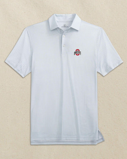 Ohio State Buckeyes Driver Dunes Edge Plaid Polo