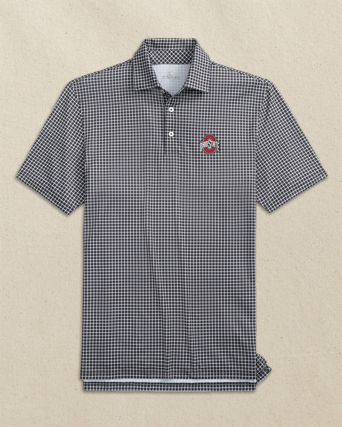 Ohio State Buckeyes Driver Dunes Edge Plaid Polo