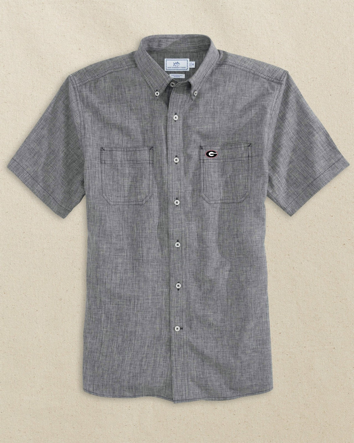 Georgia Bulldogs Oval G Short Sleeve Dock Shirt