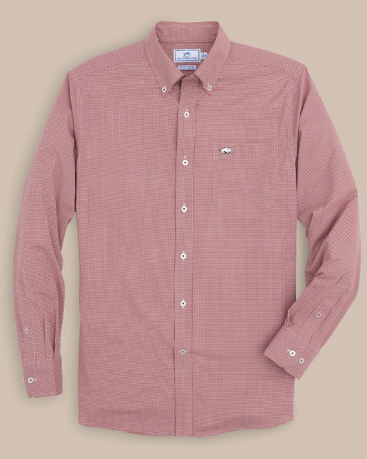 Arkansas Razorbacks Gingham Button Down Shirt