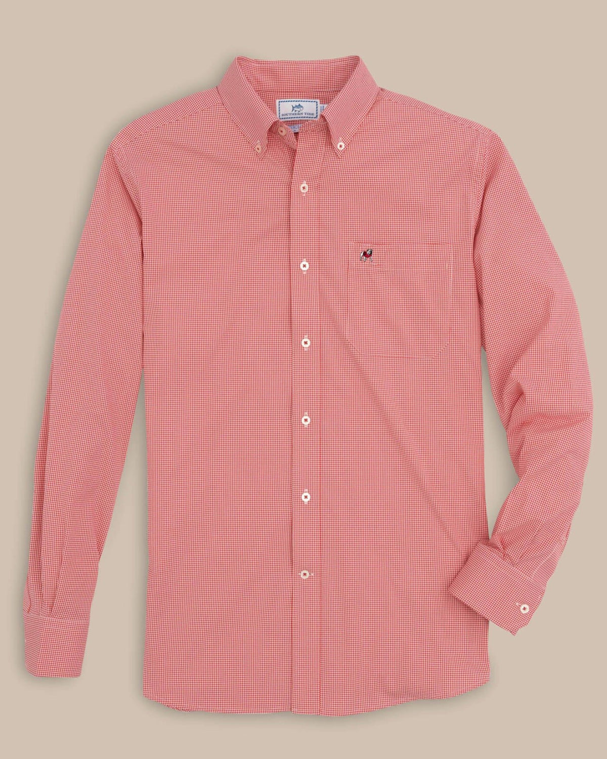 Georgia Bulldogs Gingham Button Down Shirt