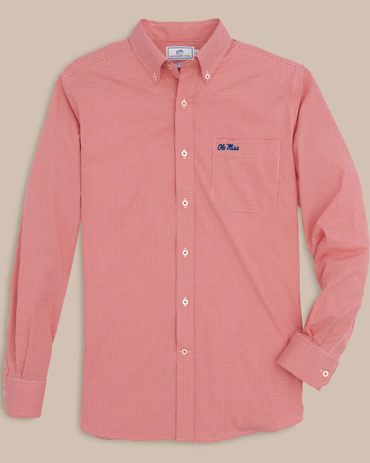 Ole Miss Rebels Gingham Button Down Shirt