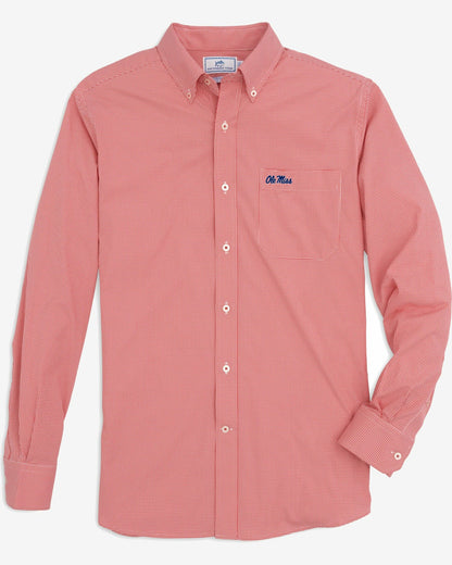 Ole Miss Rebels Gingham Button Down Shirt