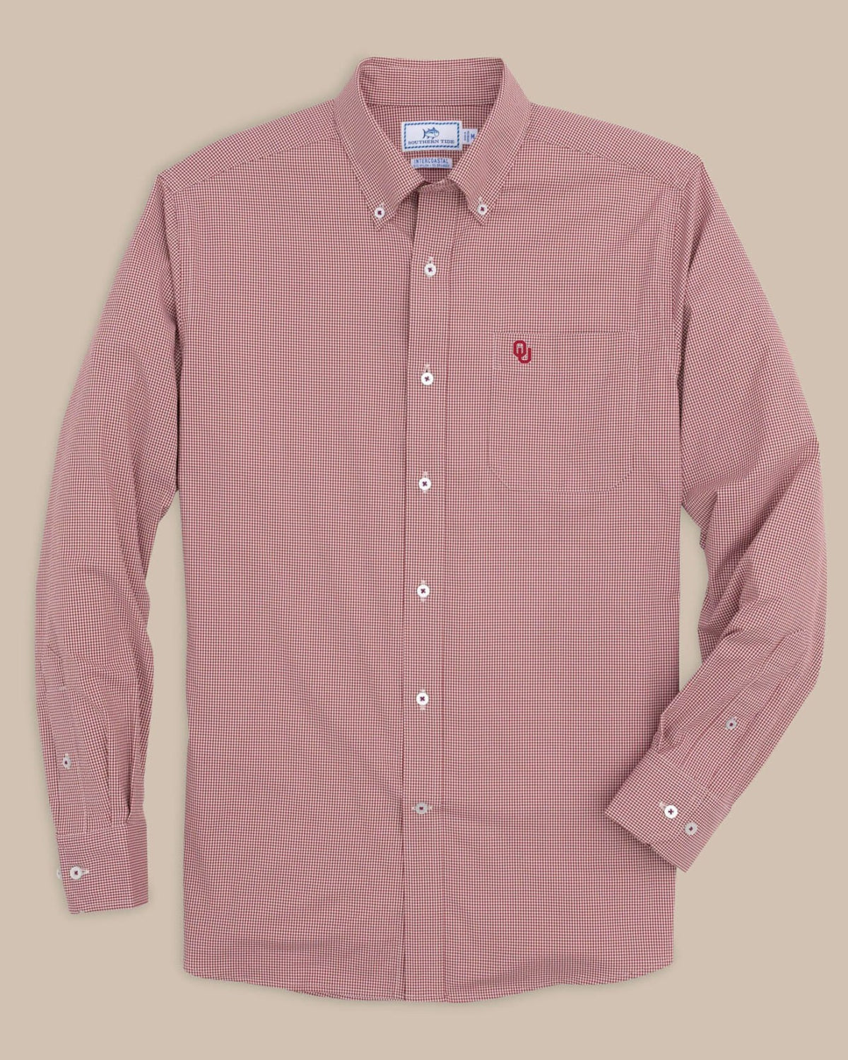 Oklahoma Sooners Gingham Button Down Shirt Collegiate
