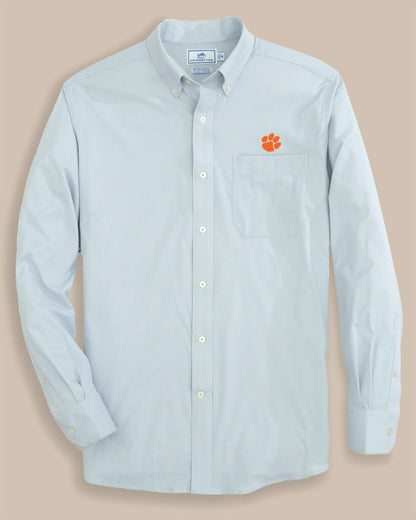 Clemson Tigers Gingham Button Down Shirt