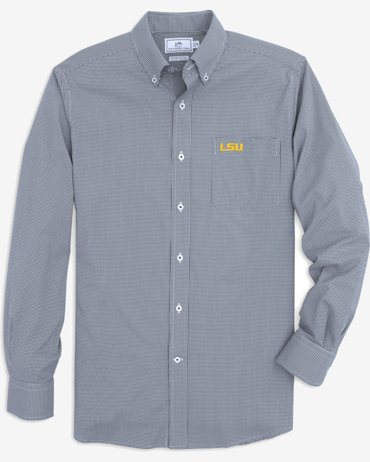 LSU Tigers Gingham Button Down Shirt Collegiate