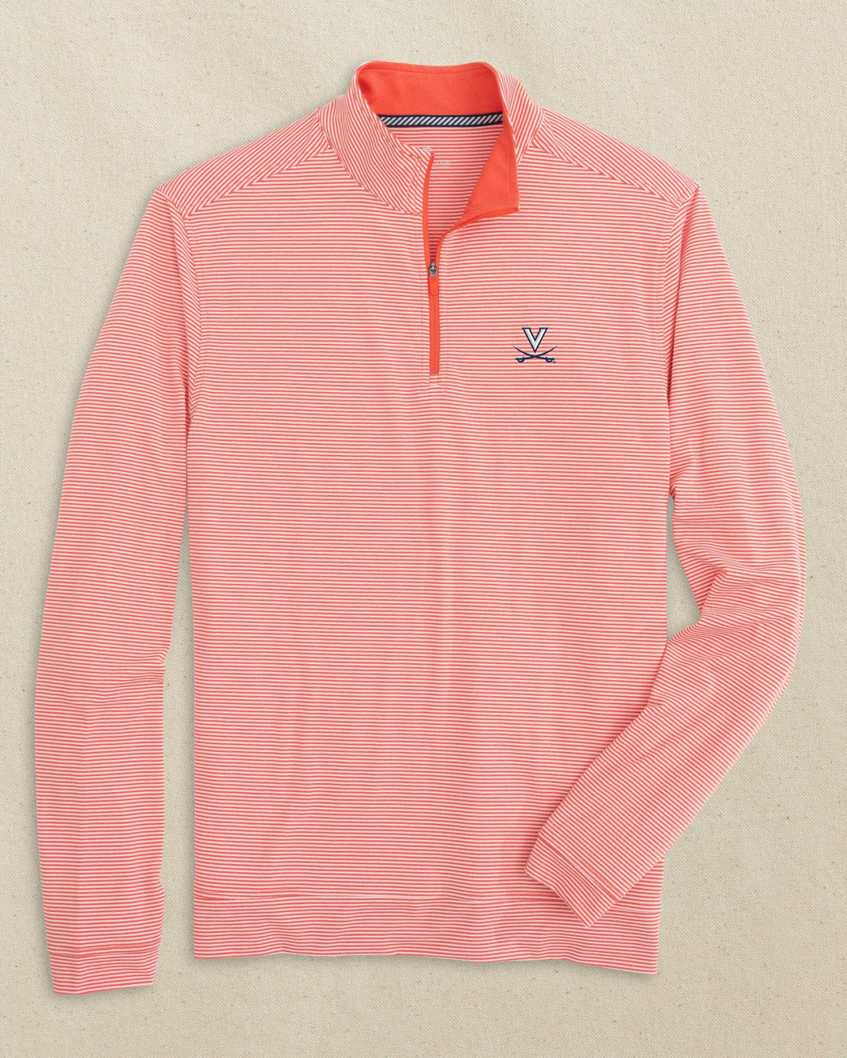 UVA Cavaliers Stripe Heather Quarter Zip