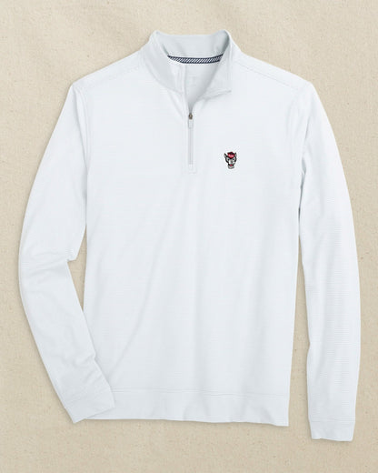 NC State Wolf Head Micro-Stripe Quarter Zip