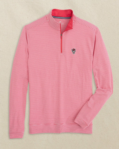 NC State Wolf Head Micro-Stripe Quarter Zip