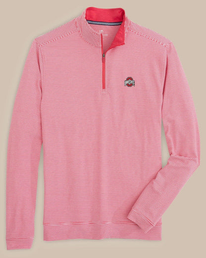 Ohio State Buckeyes Stripe Heather Quarter Zip