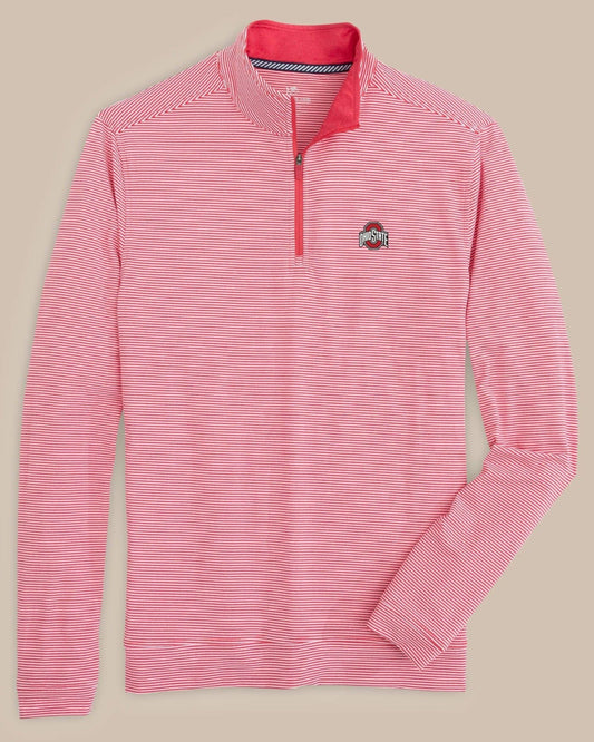 Ohio State Buckeyes Stripe Heather Quarter Zip
