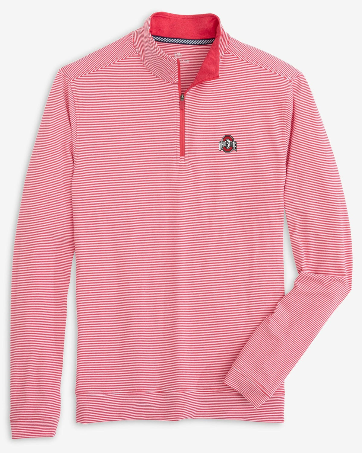 Ohio State Buckeyes Stripe Heather Quarter Zip