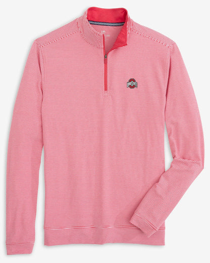 Ohio State Buckeyes Stripe Heather Quarter Zip