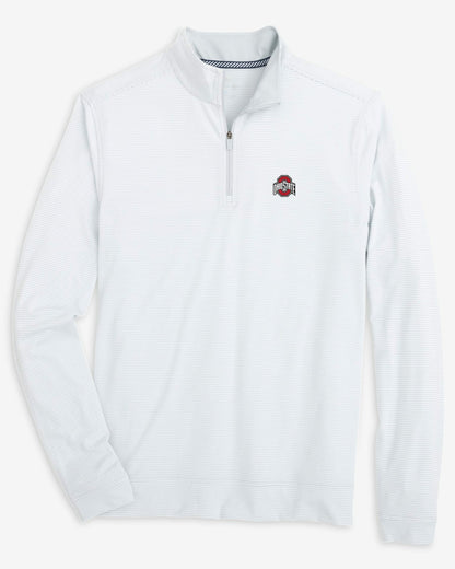 Ohio State Buckeyes Stripe Heather Quarter Zip