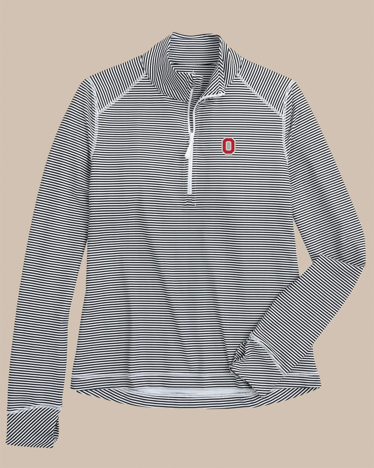 Ohio State Buckeyes Striped Quarter Zip