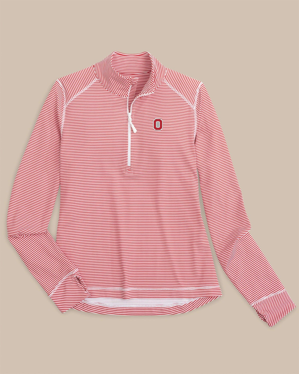 Ohio State Buckeyes Striped Quarter Zip