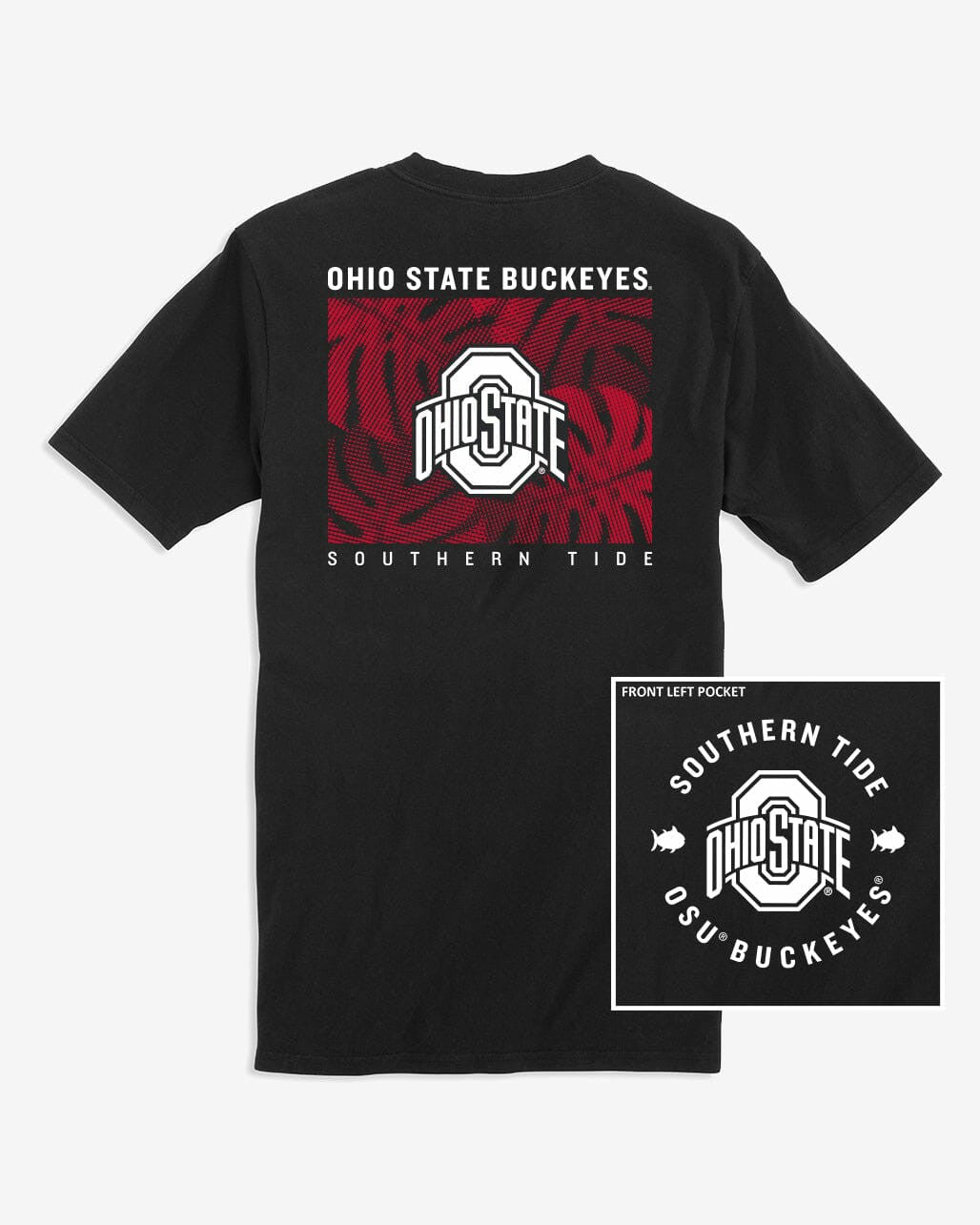 Ohio State Buckeyes Halftone Monstera T-Shirt