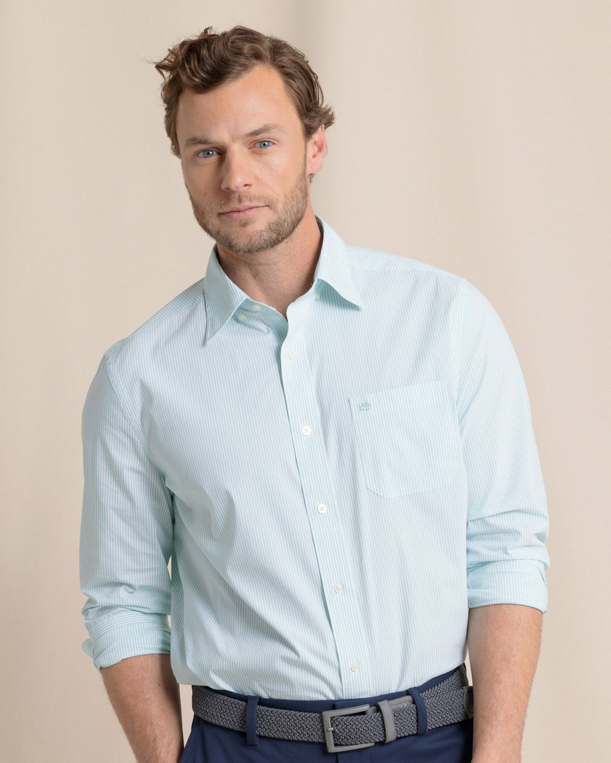 Charleston Mint Granby Stripe Long Sleeve Shirt