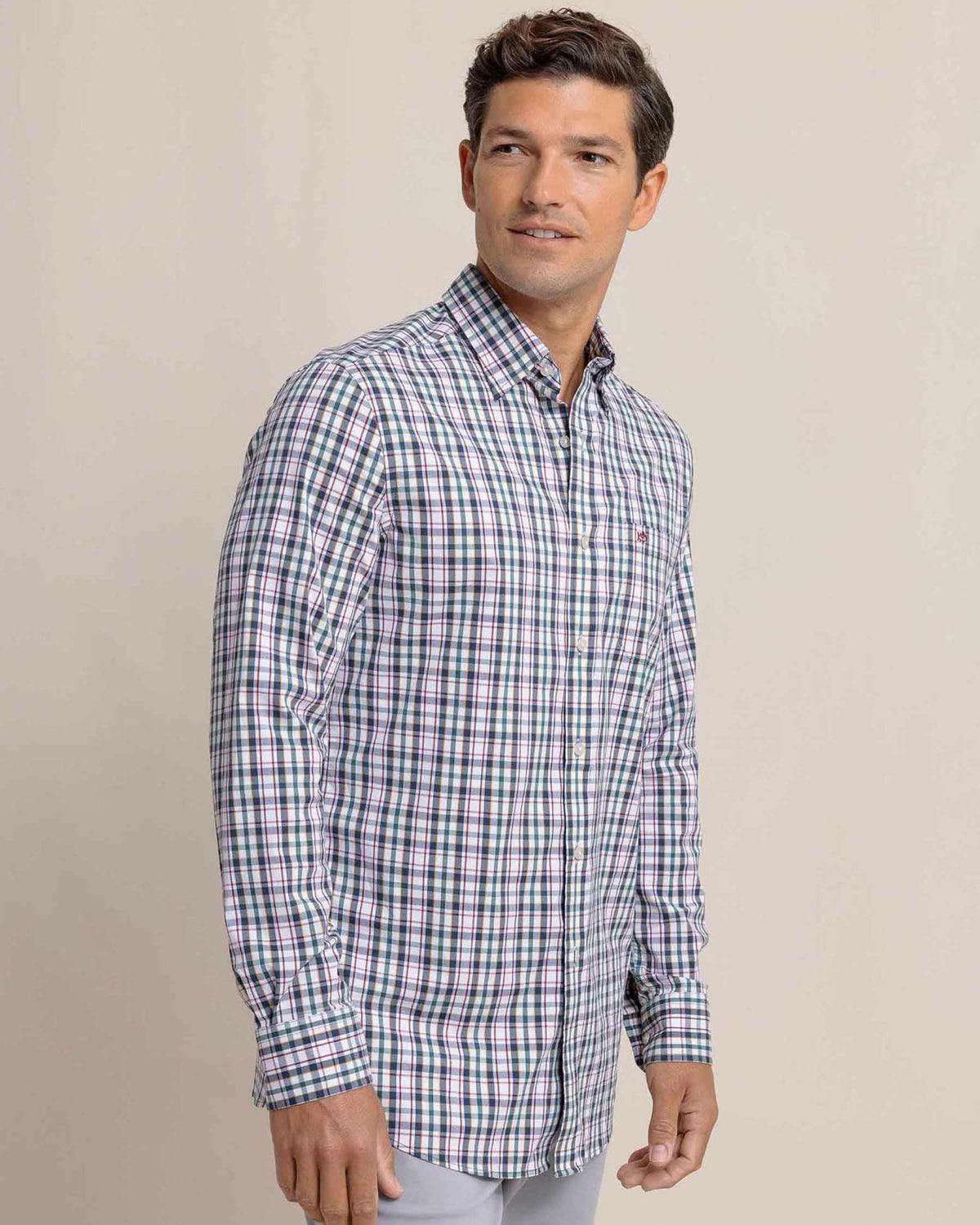Charleston Master Plaid Long Sleeve Sport Shirt