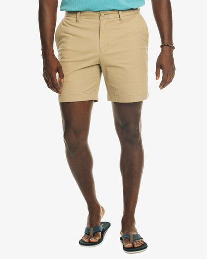7 Inch Khaki Shorts - Channel Marker Fabric
